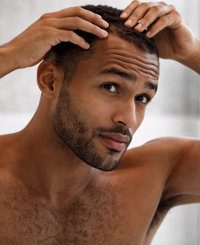 Man with healthy hair