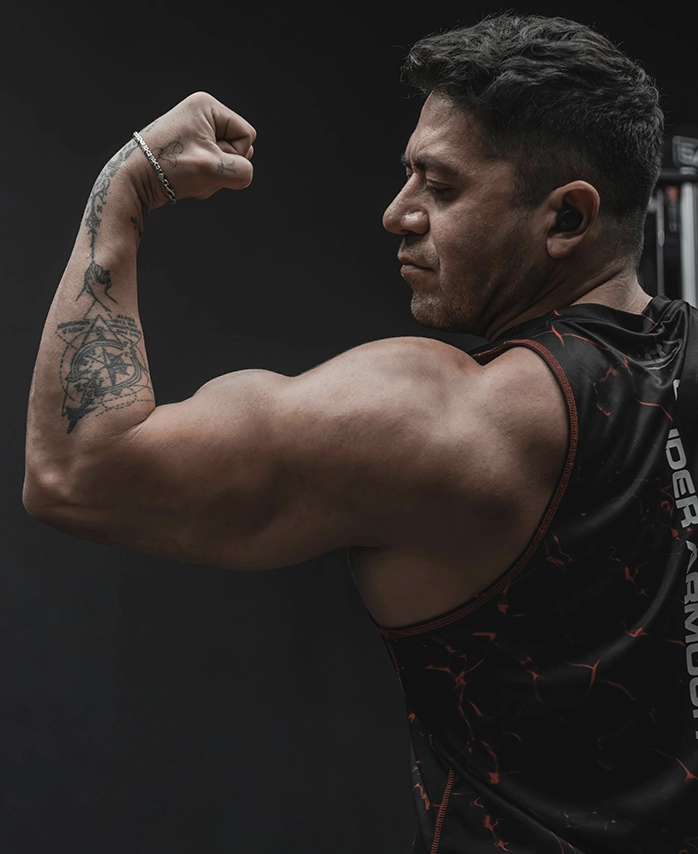Athletic man in gym